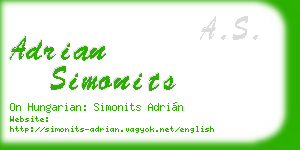 adrian simonits business card