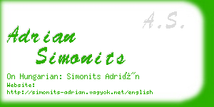 adrian simonits business card